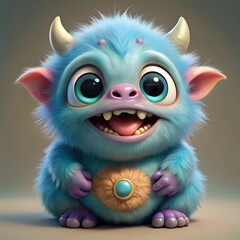 Fototapeta premium cute baby monster