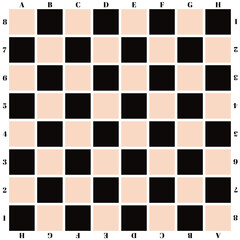 Vector modern chess board background design. Black and white chess board background design in flat style
