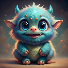 Naklejka premium cute baby monster