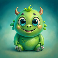 Fototapeta premium cute baby monster
