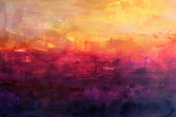 Obraz na płótnie Canvas An abstract impression of a sunset with hues of coral, violet, and amber