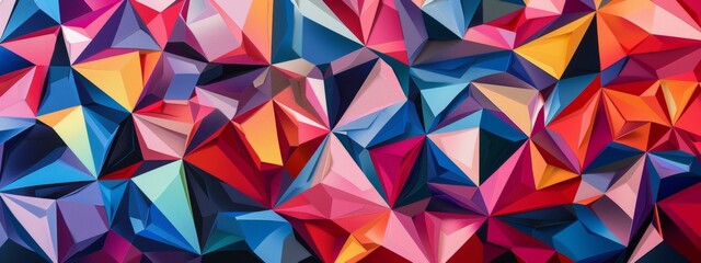 A geometric abstract pattern inspired by the art of origami and paper folding.