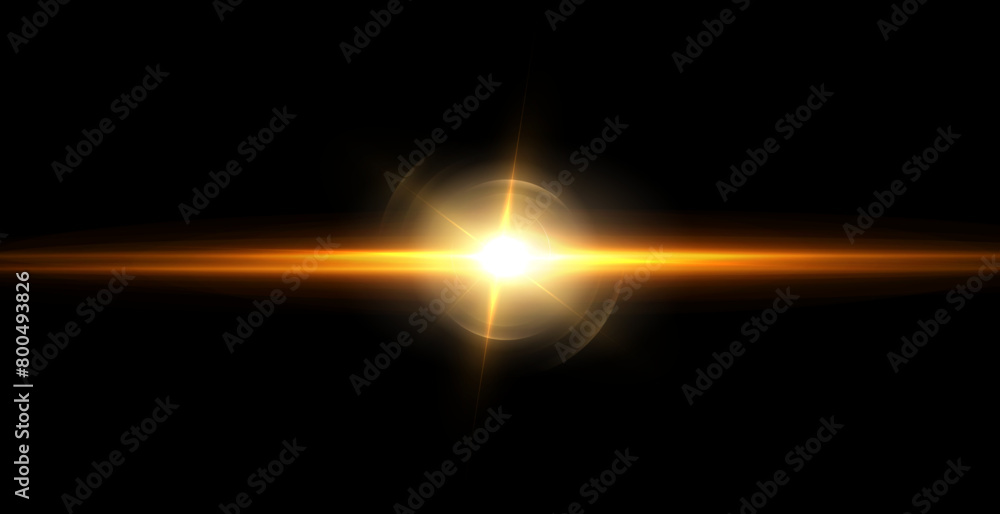 Aufkleber bright colorful light effect with rays and glare for vector illustration.