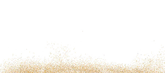 Gold spray with glitter on white background PNG. Golden magic star dust. A bright explosion of glitter. Sparkling fireworks. Vector illustration