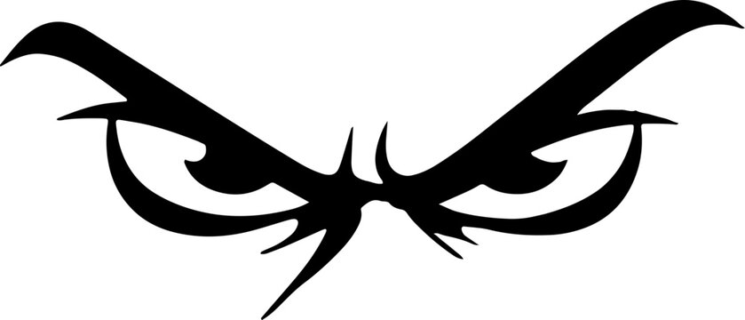 Dramatic Eyes Silhouette in Black and White