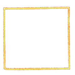 Neon rectangular square frame, yellow brightly glowing