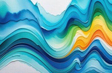Fototapeta premium Multicolored background of strokes of watercolor/oil paint abstract texture.