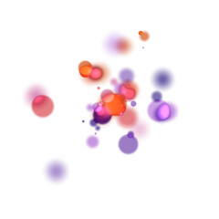 Background of blurred and clear multicolored transparent circles. Bokeh effect.