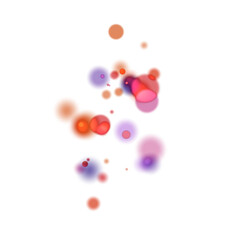Background of blurred and clear multicolored transparent circles. Bokeh effect.