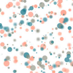 Background of blurred and clear multicolored transparent circles. Bokeh effect.