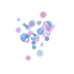 Background of blurred and clear multicolored transparent circles. Bokeh effect.