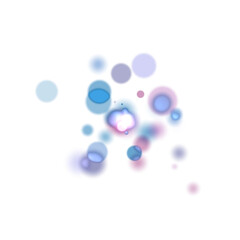 Background of blurred and clear multicolored transparent circles. Bokeh effect.