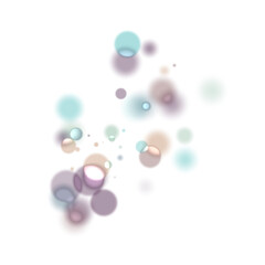 Background of blurred and clear multicolored transparent circles. Bokeh effect.