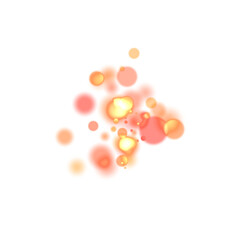 Background of blurred and clear multicolored transparent circles. Bokeh effect.
