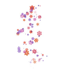 Swirl of colorful snowflakes, element for a holiday card