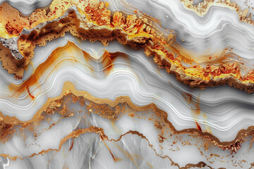 Macro detailed white gold glossy marble background
