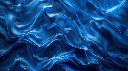 Obraz premium abstract dark blue futuristic silky waves wallpaper