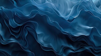 Obraz premium abstract dark blue futuristic silky waves wallpaper