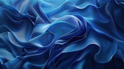 Obraz premium abstract dark blue futuristic silky waves wallpaper
