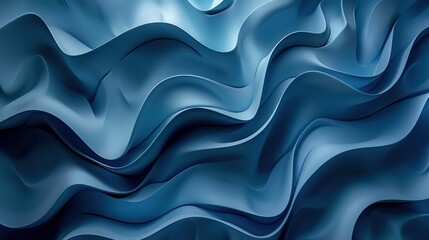 Obraz premium abstract dark blue futuristic silky waves wallpaper