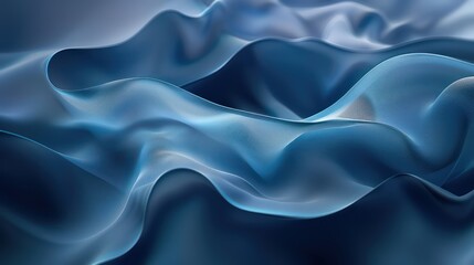 Obraz premium abstract dark blue futuristic silky waves wallpaper