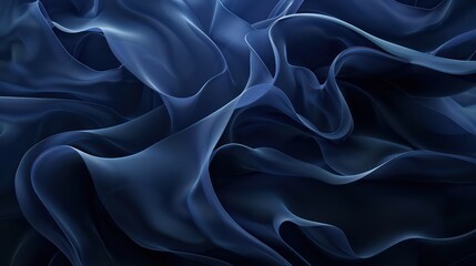 Obraz premium abstract dark blue futuristic silky waves wallpaper