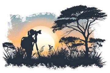 World photography day illustration, World photography day concept background, Generative AI