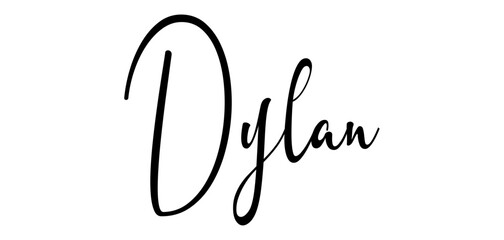 Dylan - black color - name written - ideal for websites, presentations, greetings, banners, cards, t-shirt, sweatshirt, prints, cricut, silhouette, sublimation, tag - obrazy, fototapety, plakaty