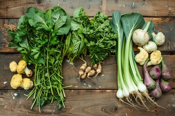 Ingredients from organic vegetable box delivery