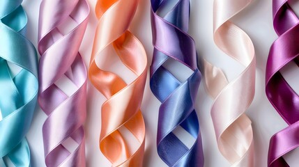 elegance of ribbon styles with a high-resolution image featuring various designs gracefully isolated on a white background.