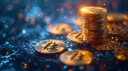 Concept of making money from cryptocurrencies