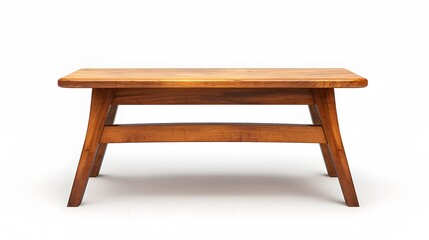 elegance of wooden furniture with a high-resolution image of a sleek coffee table isolated on a white background.