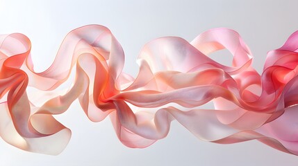 essence of elegance with a high-resolution photograph showcasing beautifully styled ribbons floating gracefully against a clean white background.