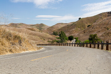 iconic, idyllic, Road of the Bane Canyon in the Chino Hills State Park, California