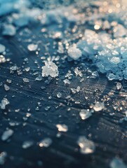 blued white salt background, very professional setting