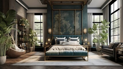 Extravagant Comfort: Designing a Maximalist Master Bedroom Sanctuary Overflowing with Opulence, Personality, and Luxurious Details