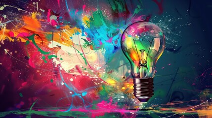 artistic colorful wallpaper symbolizing a vibrant and funny creativity