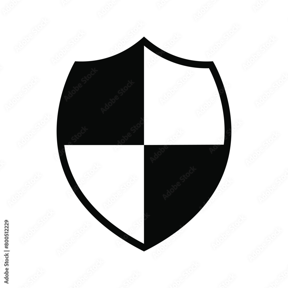 Sticker shield vector icon