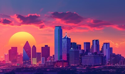 Fototapeta premium downtown city skyline