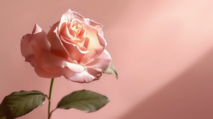 Romantic Essence Single Rose Silhouette - Elegant Valentine's Day Symbol of Love