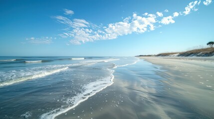 beautiful beach shore wallpaper view from sideways 