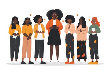 A group of expectant mothers standing in a row, listening attentively during a lecture for expectant mothers