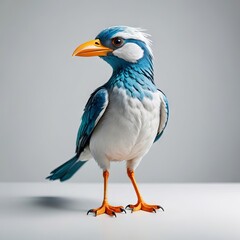 seagull on a white background