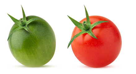 Fresh red and green tomato