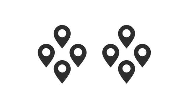 a group of black pointers