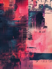 artistic digital glitch illustrated background, very bold and outstanding