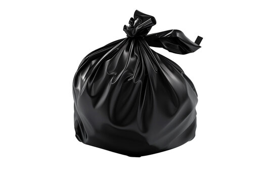 a black garbage bag with a bow