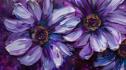 Summer daisy beauty petal close up purple outdoor