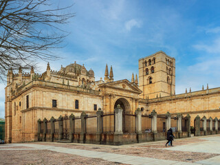 Fototapeta premium Fachada de piedra de la catedral de Jaén, España.