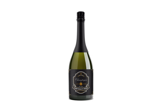 Champagne Bottle Mockup